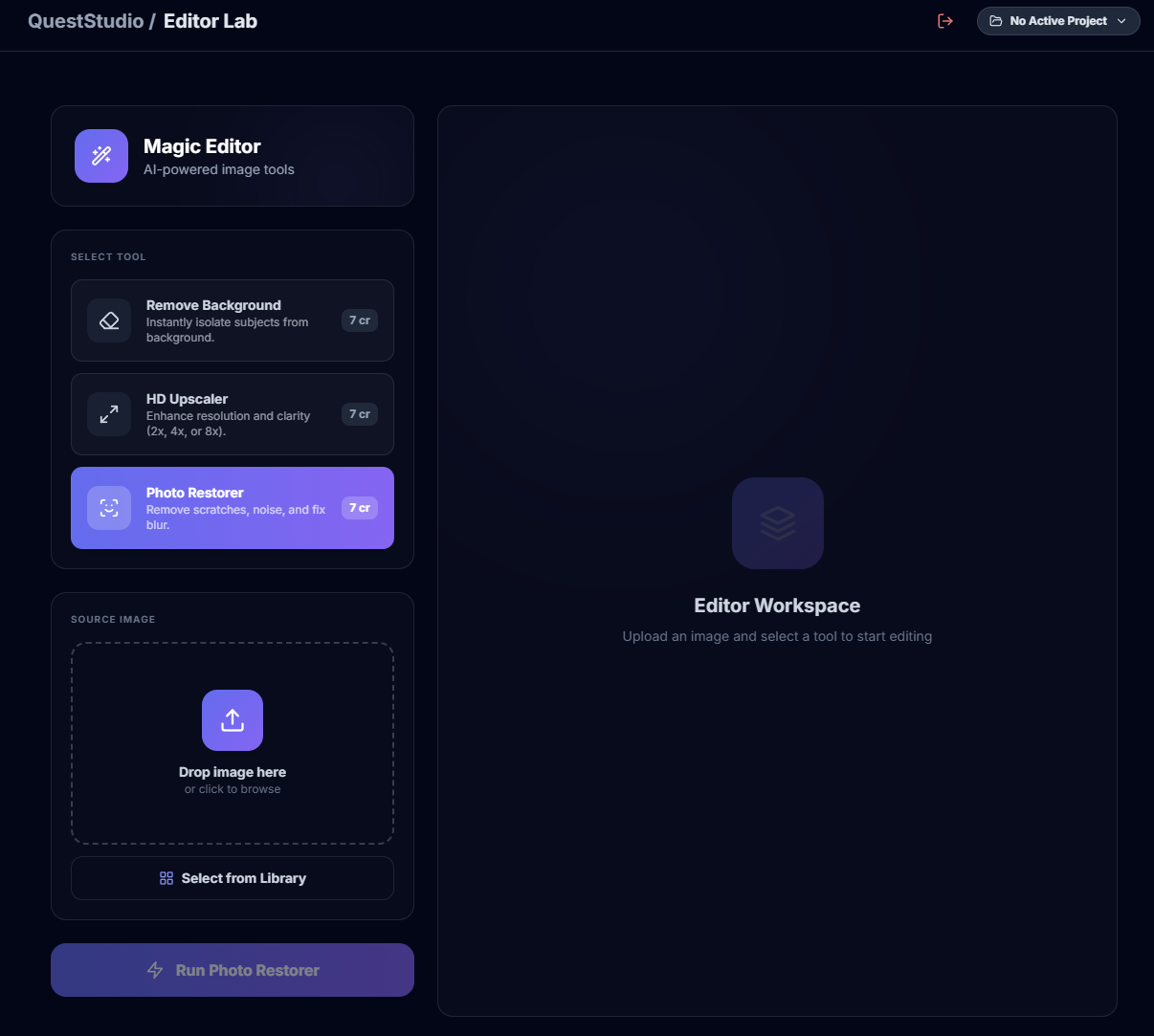 QuestStudio Photo Restorer in Magic Editor